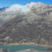 Laguna Zongo with Cerro Charkini, which we summited one year ago